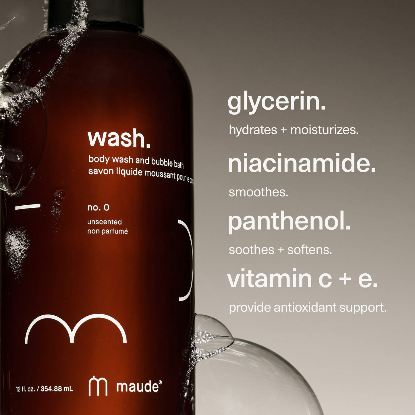 Wash no. 0, body soap, fragrance-free, gifts, 12fl.oz.
