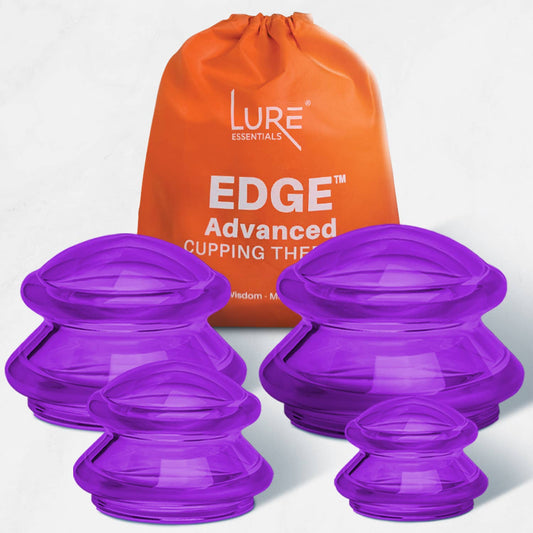 EDGE Body Cupping Therapy Set, Purple - 4 Cups