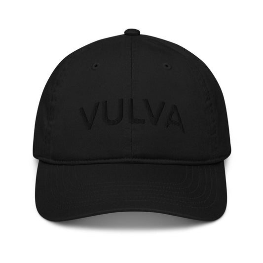 Black Vulva Hat w/ Black Logo